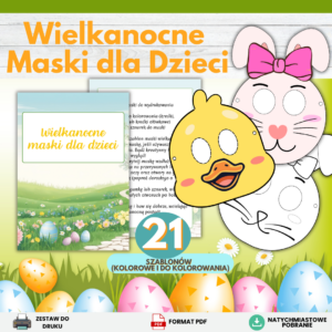 wielkanocne maski dla dzieci