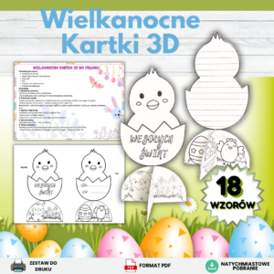 wielkanocna kartka 3D